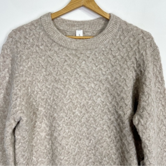 Lululemon NWT Alpaca Wool-Blend Crosshatch Sweater Heathered Crepe - Picture 7 of 12